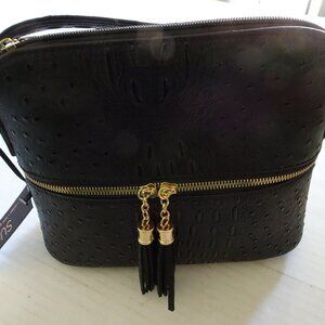 Purse - SUGU - Dome Crossbody Bag -Shoulder Bag Adjustable Strap - Black - New